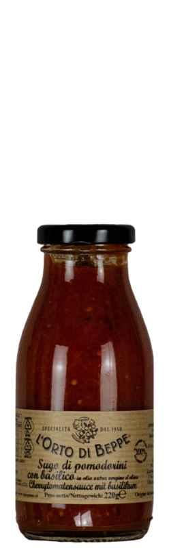 Sauce tomate cerise basilic - L'Orto Beppe 250ml